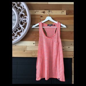 Superdry Neon orange racer back tank top